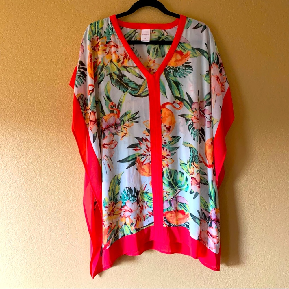 Merona Tropical Flamingo Swimsuit Coverup - Small